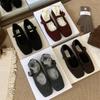 Gray Fluffy Shoes for Women To Wear In Autumn and Winter, New Korean French Mary Jane Shoes, Plush Warm Flat-soled Woolen Single Shoes
