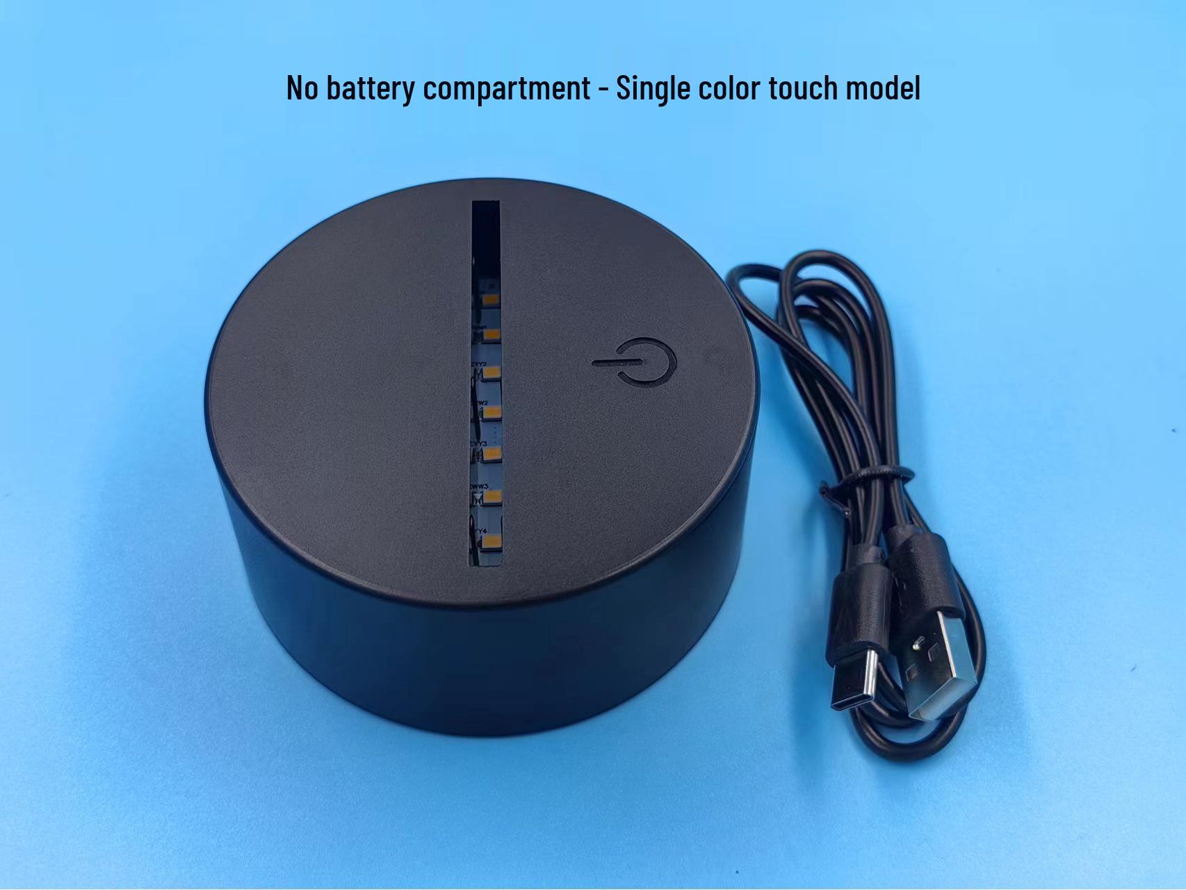 

Ночник «Зыбучие пески 3D»: Светодиодный красочный USB перезаряжаемый сенсорный и дистанционный акриловый подарок Single Color