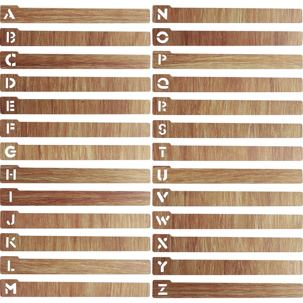 26 Pcs Vinyl Record Dividers Wooden Record Dividers Alphabetical A-Z Vinyl Record Storage Dividers for Album CD DVD Media