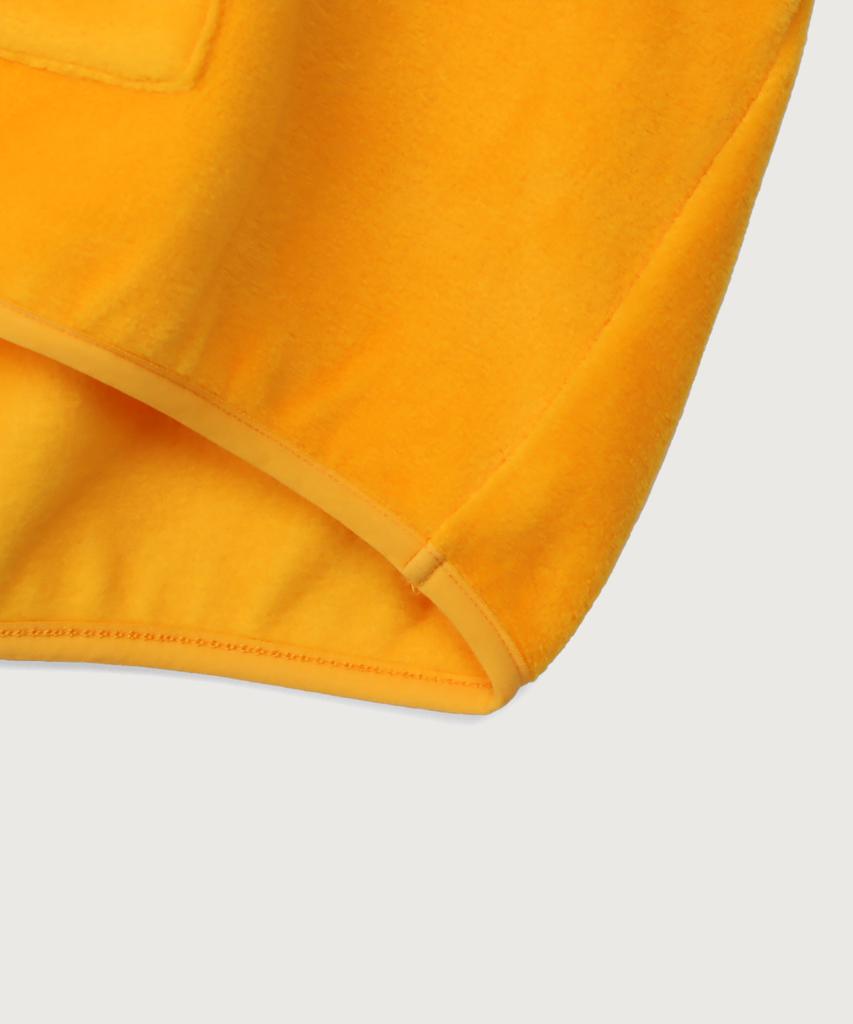 Champion Big C Logo Oversized Half Zip Fleece Gold