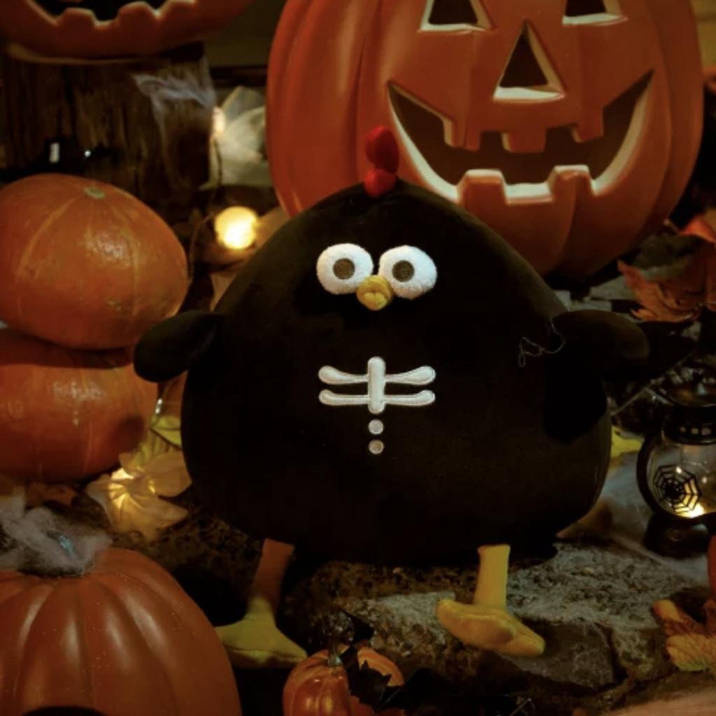 Halloween Pumpkin Chicken Plush Toy With Pp Cotton For Kids Gift