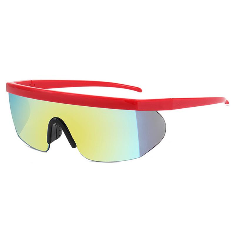 Fashionable One-piece Cycling Sunglasses Large Frame Outdoor Sports Cross Sides Encircle 19103