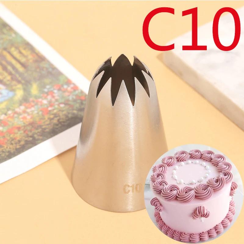 1/5pcs Extra Large Piping Nozzles Set, Stainless Steel Icing Nozzles, Cream Cake Piping Tips For Dessert Biscuit Cup Cake Tools