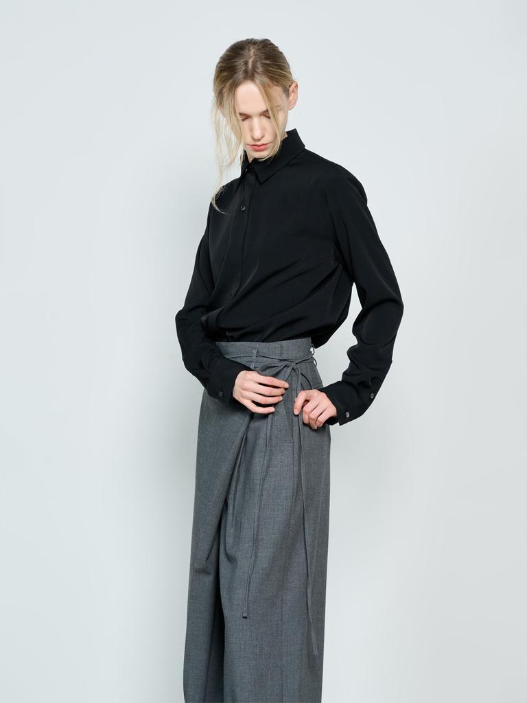 TOSE Wrap Wide Pants Gray