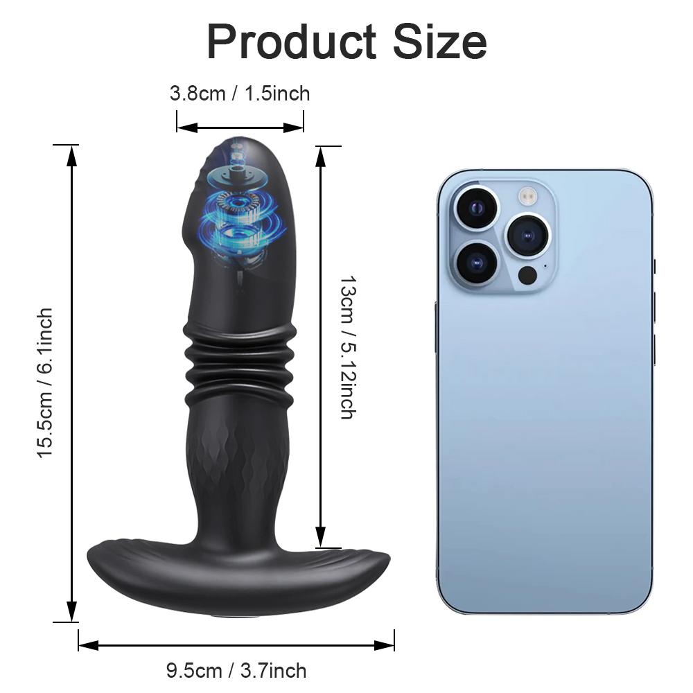 Mannlig prostatamassasjeapparat Bluetooth APP Vibrator for menn Gay analplugg Trådløs fjernkontroll Butt Plug Sexleketøy for par