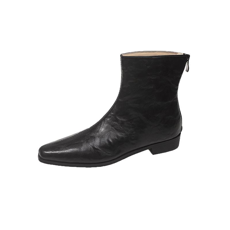 Fashion Aphixta Back Zipper Shoes Women Boots Crystal Square Heel Ankle Boots For Women Botines Mujer Ladies Shoes Fashion Woman Shoes