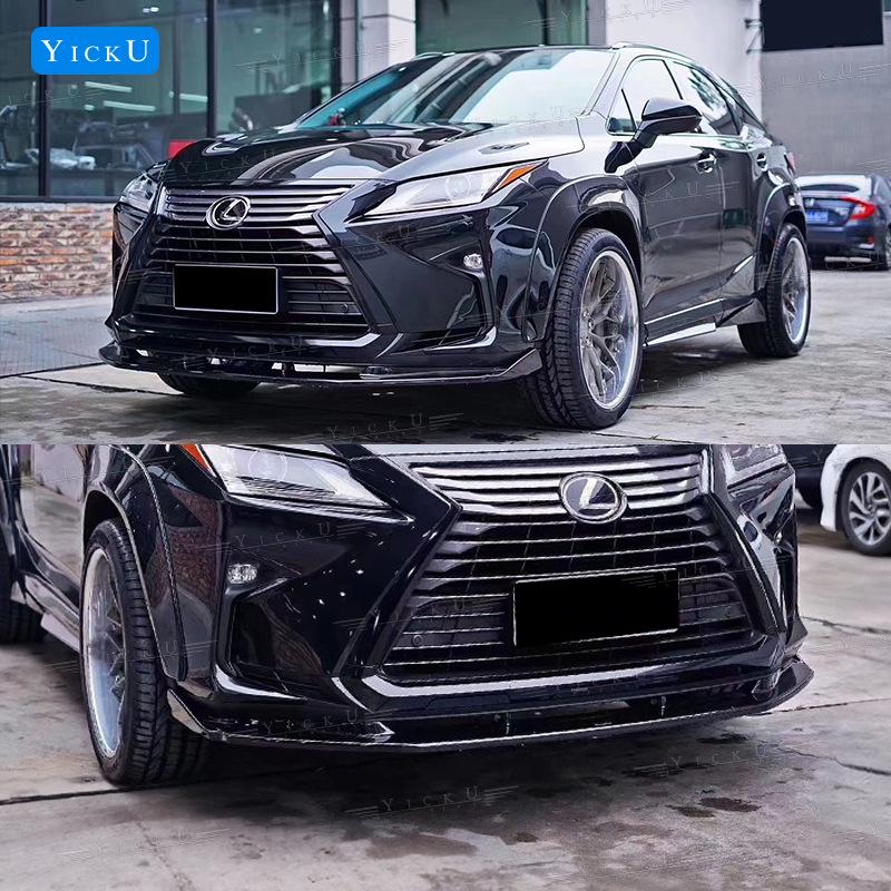 Lexus RX 2016-2019 AIM Style Carbon Fiber Body Kit: Front & Rear Lip Spoiler, Wide Body Fender Flares.