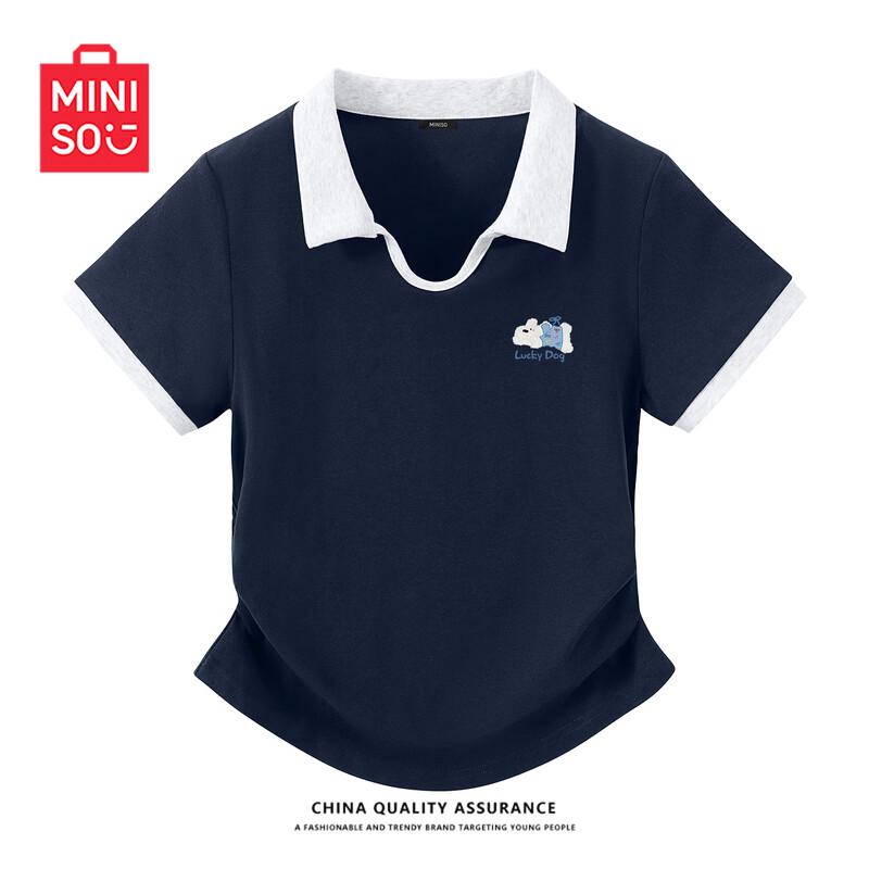 MINISO Women s Slim Fit Polo T-shirt M