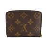 LOUIS VUITTON Monogram zip around coin purse Monogram canvas Brown unisex M60067 Used