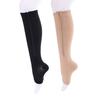 Fashion Nylon Zipper Compression Sock Leg Knee Support Open Toe Preventing Varicose Veins Stretch Socks