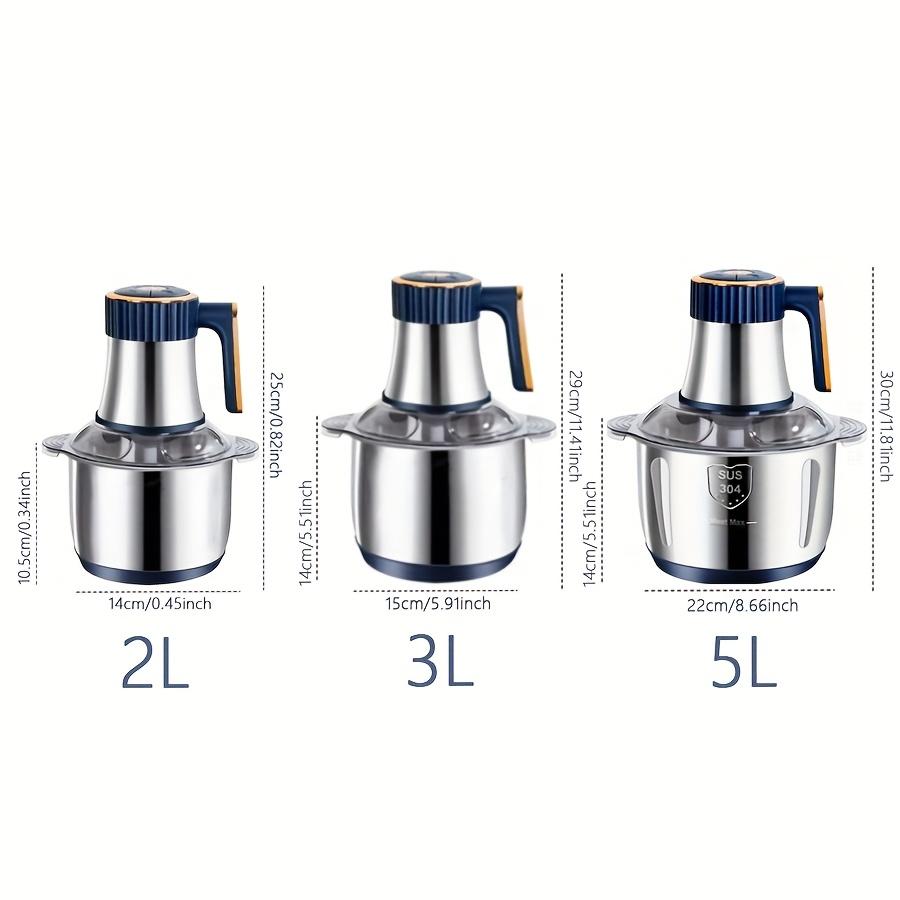 1PACK Electric Meat Grinder Stainless Steel Noodle Machine, Food Processor for Shredded Meat, Vegetables and Fruits, 500 Watts, American Plug