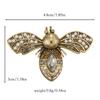 European & American Luxury Pearl Bee Brooch: Retro Insect Pin with Rhinestones, Exquisite & Versatile Fashion Accessory