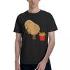 T-shirts Drôles Frites Pour Hommes Femmes Mangeurs de Pommes de Terre Hauts Esthétiques Manches Courtes Été Col Rond Grande Taille Hauts