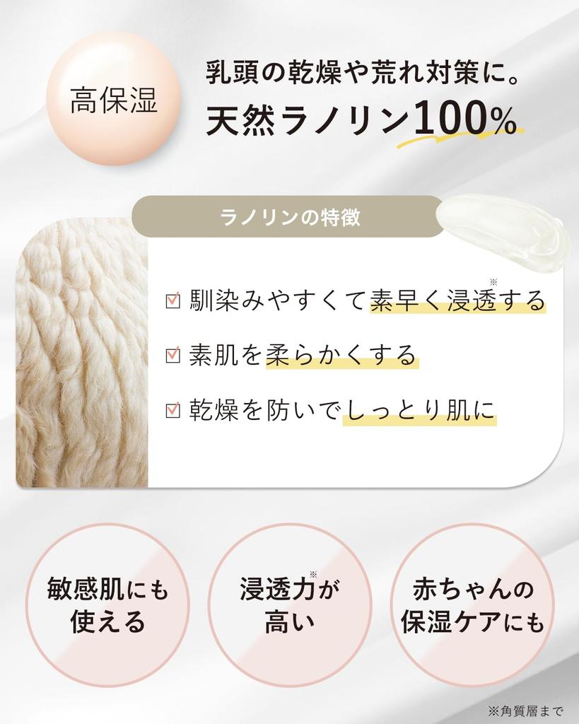 mamamo Nipple Protection Lanolin Nipple Care Cream x No Wiping Highly Suitable for Whole Body Cream, [30g Required, Breastfeeding-Friendly,