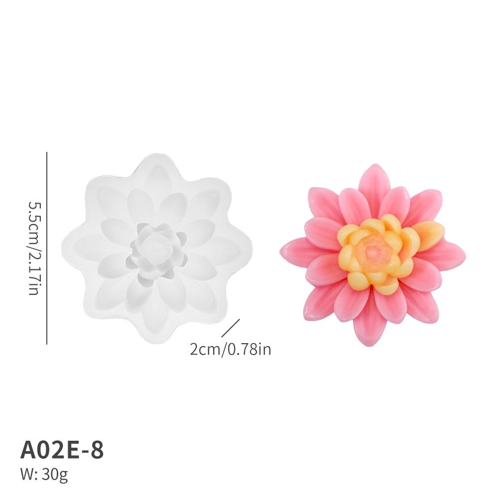 3D Floral Silicone Mold: 19 Flower Shapes for Fondant, Cake, and Candle DIY