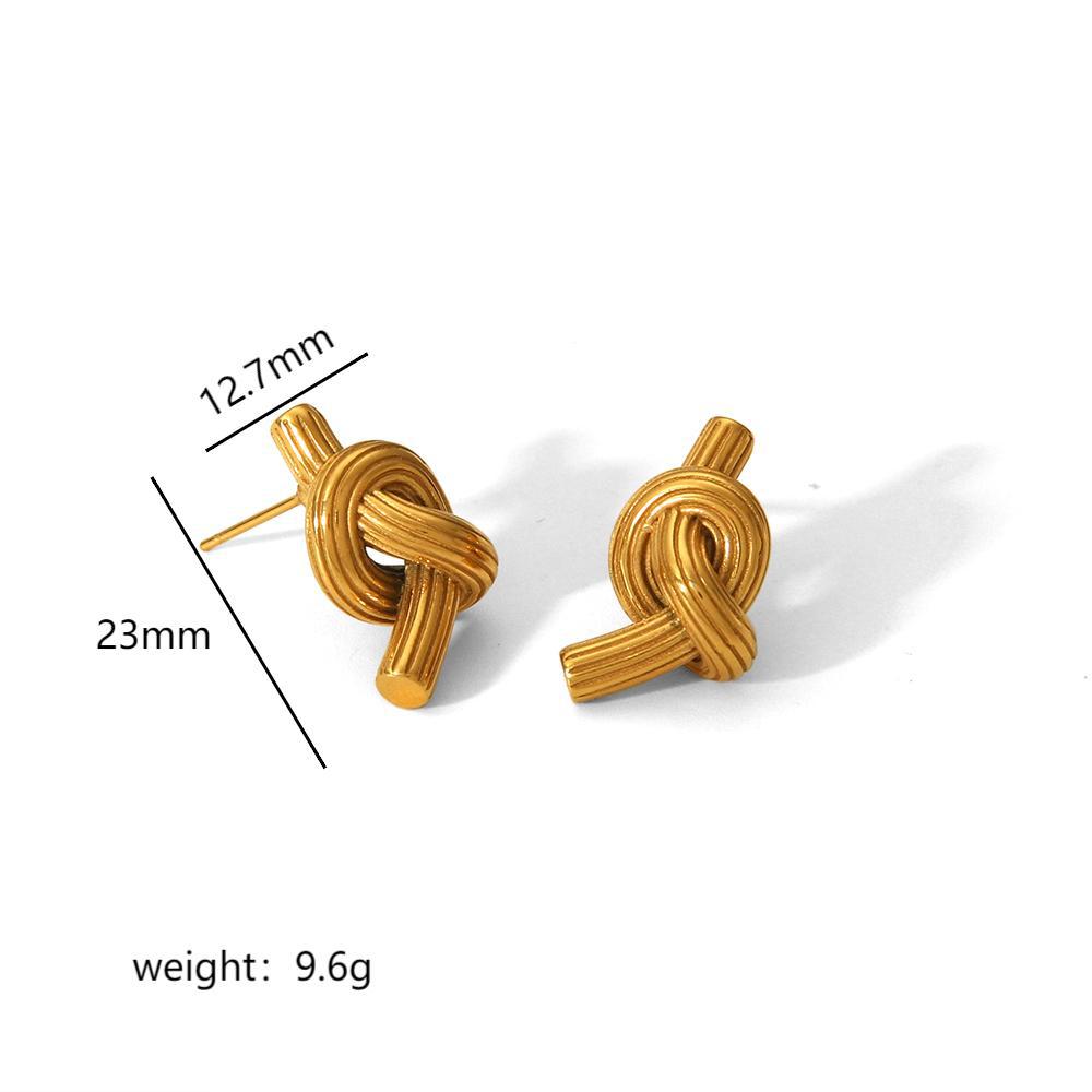 

Knot earrings, earrings, women s high-end design, knot earrings, non-fading stainless steel titanium steel accessories