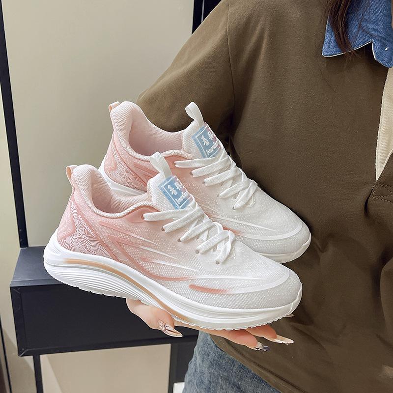 

Summer casual large size women s shoes soft sole versatile breathable sports shoes gradual change color fashion mesh shoes women 42