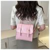 Einfacher einfarbiger Schulterrucksack für Damen Handtasche für Pendler aus Kunstleder