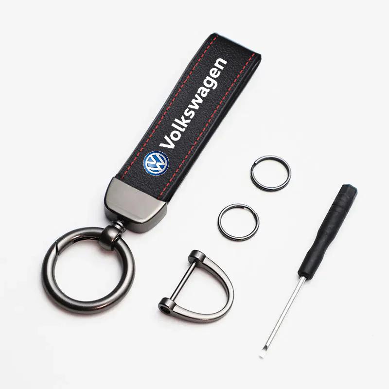 VEMZG1 Car Tire Wheel Valve Caps Cover Suede Car Key Chain Ring Keychain For VW R GTI Polo Golf Passat Tiguan Arteon Touareg ID.3 Jetta