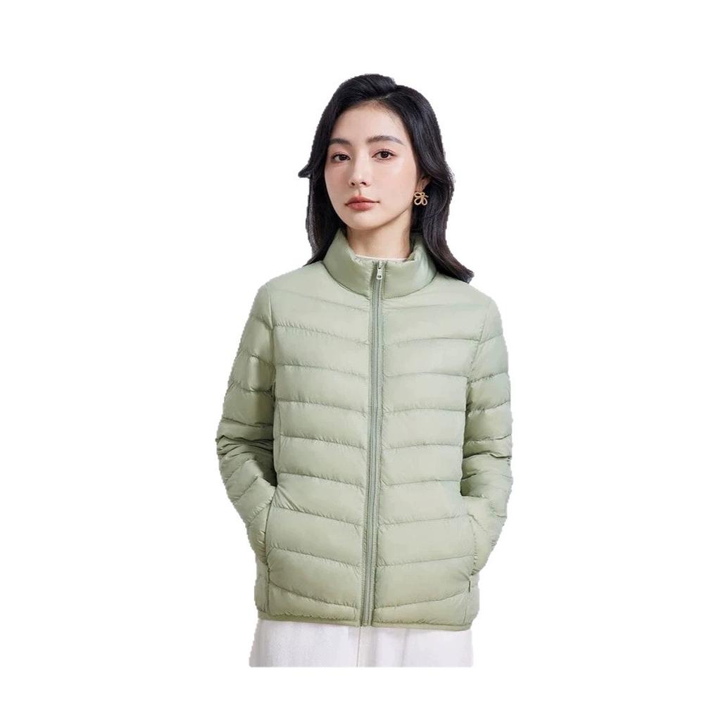 Down Jacket Women's Light and Thin Short Large Size Light Foreign Style White Duck Down Jacket Down Jacket Warm Ribs