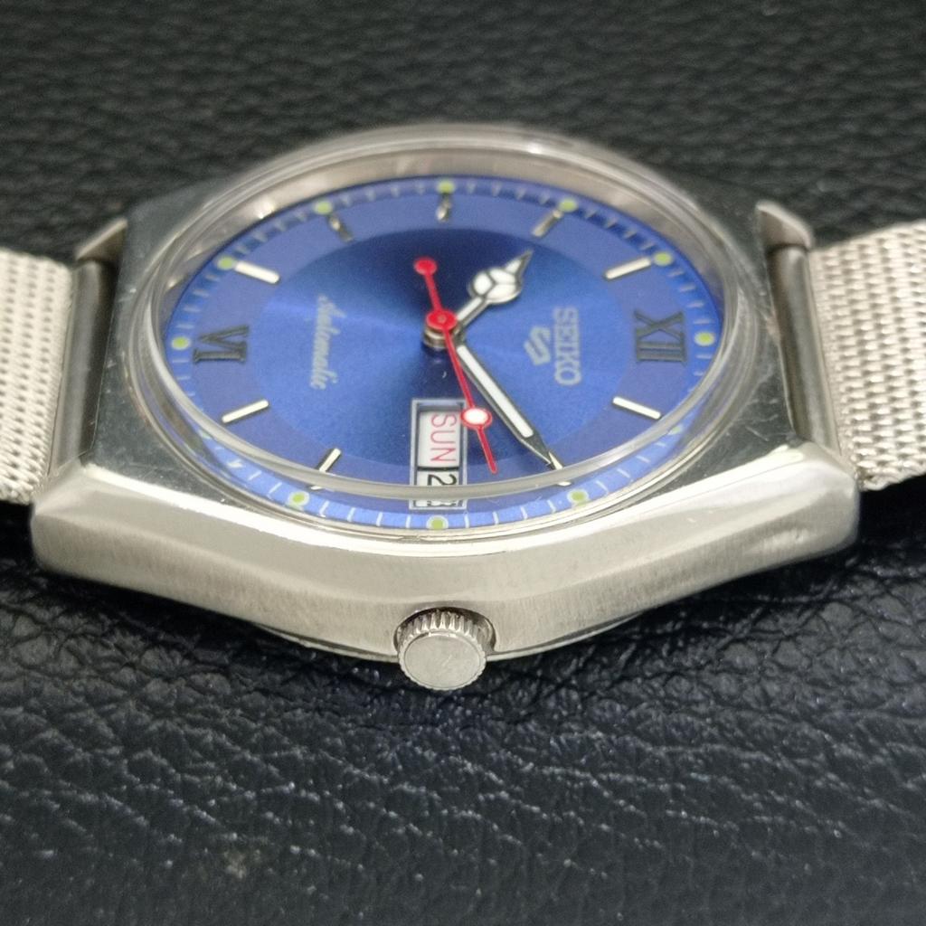 VINTAGE SEIKO 5 AUTOMATIC 6319A JAPAN MENS BLUE COLOR DIAL WATCH a500847-5 R154-a500847
