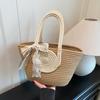 Woven large-capacity fashion casual bag 2025 spring new foreign style shoulder underarm bag straw woven tote bag women's bag