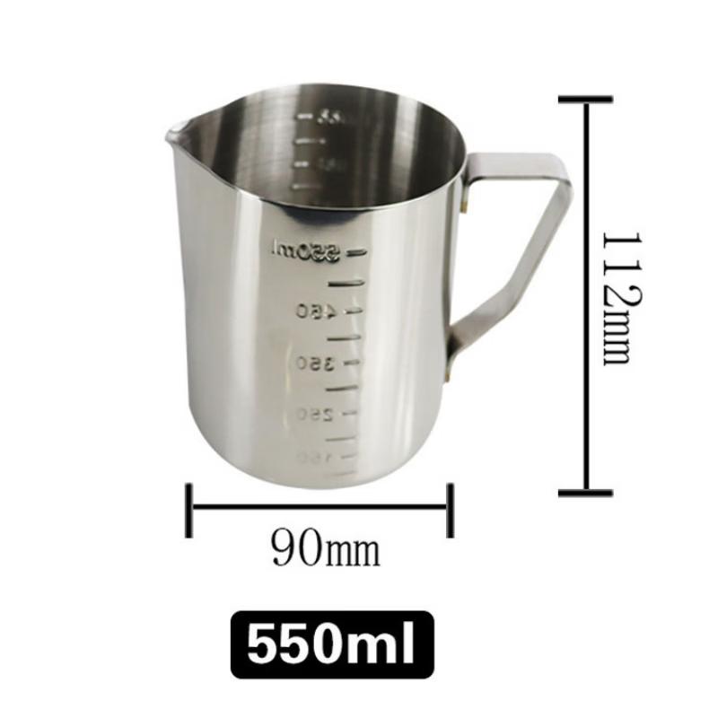 Zhi Shi Commercial Stainless Steel Latte Art Pitcher with Scale