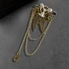 Elaborate Industrial Style Hairpin Wing Brooch Hair Jewelry Metal Gears Propeller Design For Role Play
