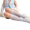 Womens Lace Knee Highs Socks Girls Ruffle Knee Highs Sheer Trouser Socks Mesh Fishnet Stockings Over the Calf Socks