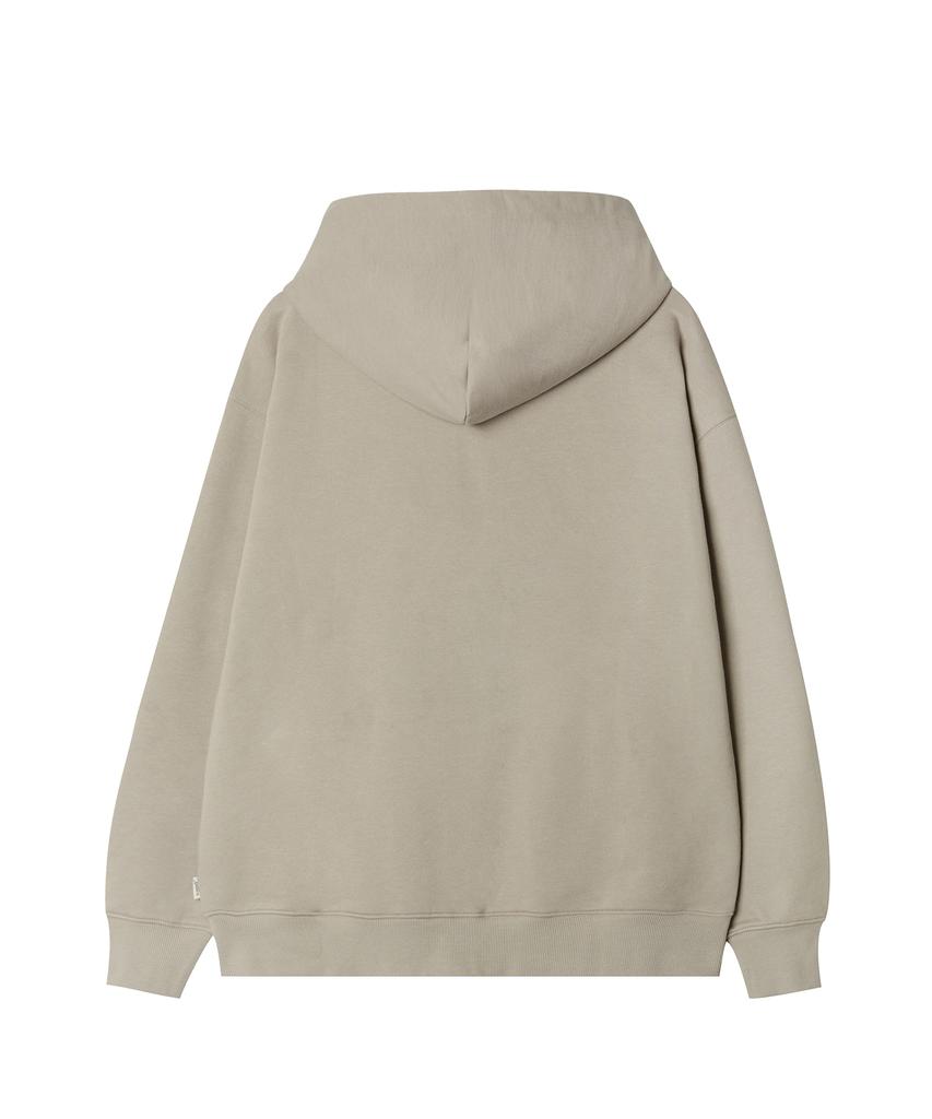 Yale Small Arch Zip-Up Hoodie Beige