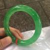 Imperial Green Burmese Jadeite Bracelet – Full Green, Ethnic Style, High-Grade Ice-Waxy Texture Gift.