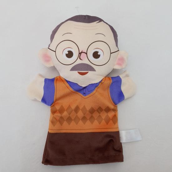 Family Hand Puppet Cute Grandparents Parents Son Daughter Cartoon Doll Plush Gloves Parent-child Interaction Role-Play Toy Imaginative Pretend Play