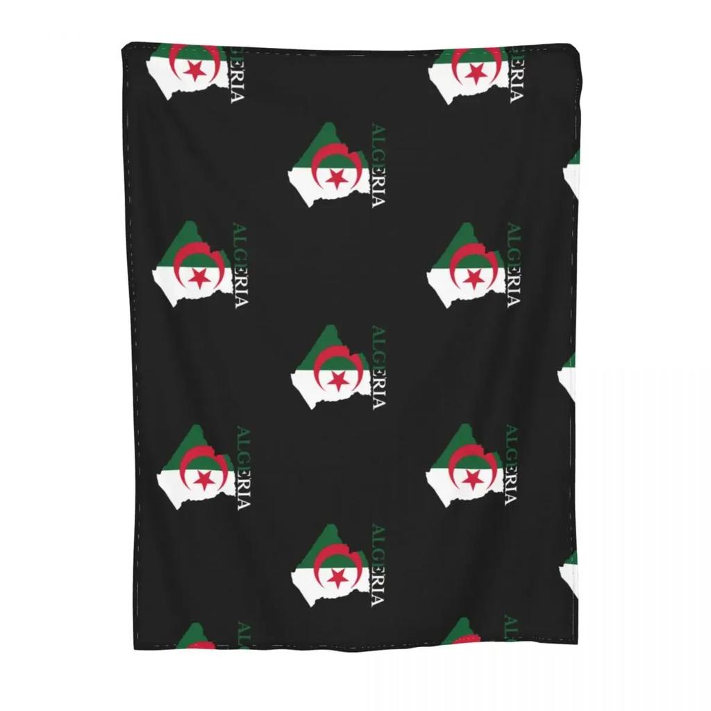Algeria Flag Map Blankets Coral Fleece Plush Spring/Autumn Algerian Heart Thin Throw Blanket for Bedding Couch Plush Thin Quilt