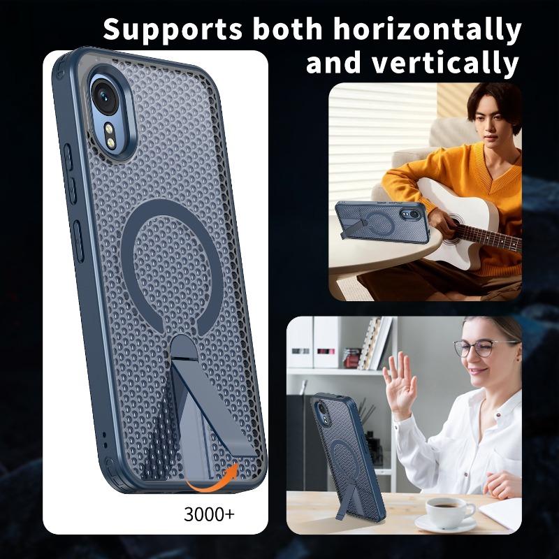 Étui Support Kickstand Magnétique Pour Samsung Xcover 7 Pro Coque de Téléphone Transparente Mate Sans Fil Magsafe Pour Galaxy Xcover 7 Pro