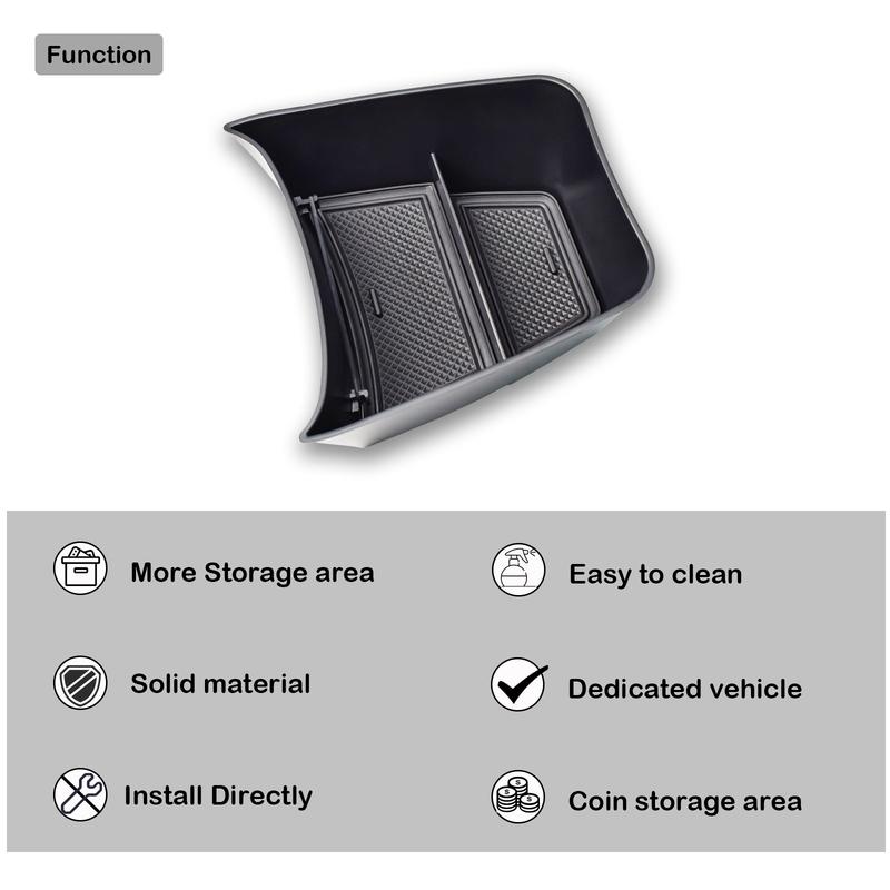 For 2024 Chevy Trax Car Armrest Storage Box ABS Center Console Organizer Fit for Chevrolet Trax LS Accessories Glove Ert Box