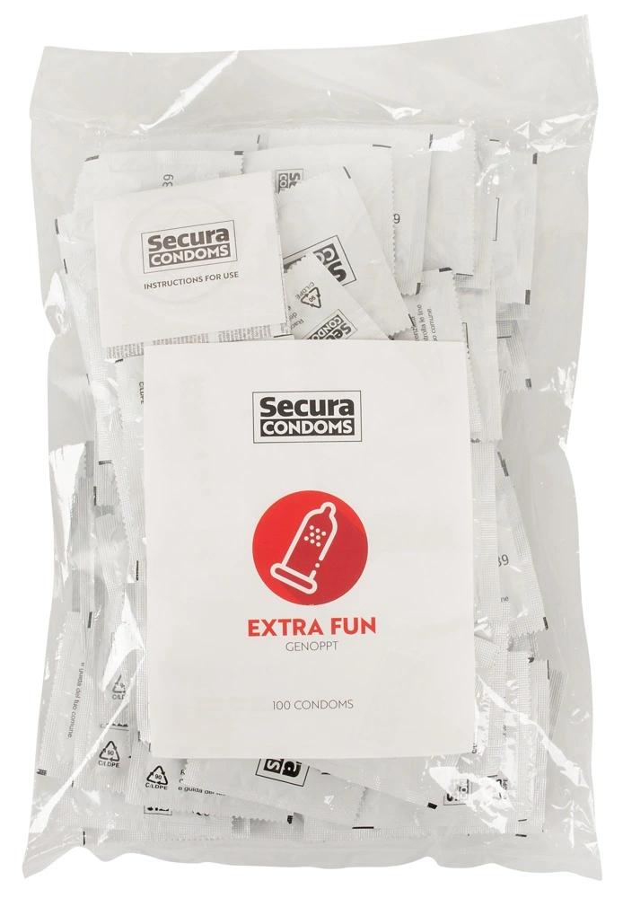 Secura Extra Fun - Condoms with Stimulating Dots 100pcs Bag