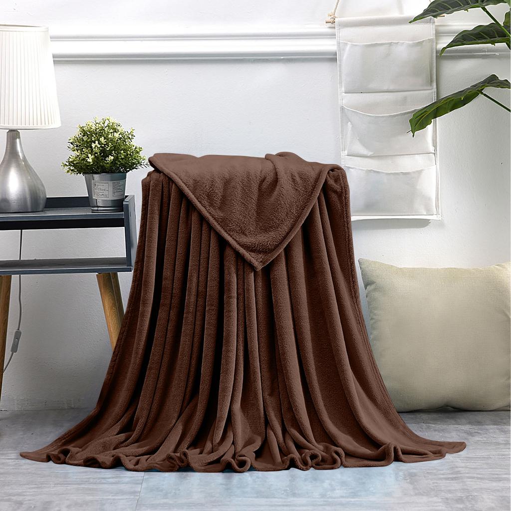 Faux Blanket, Super Soft Warm Solid Warm Micro Plush Fleece Blanket Throw Rug Sofa Bedding, Cozy &  Blanket