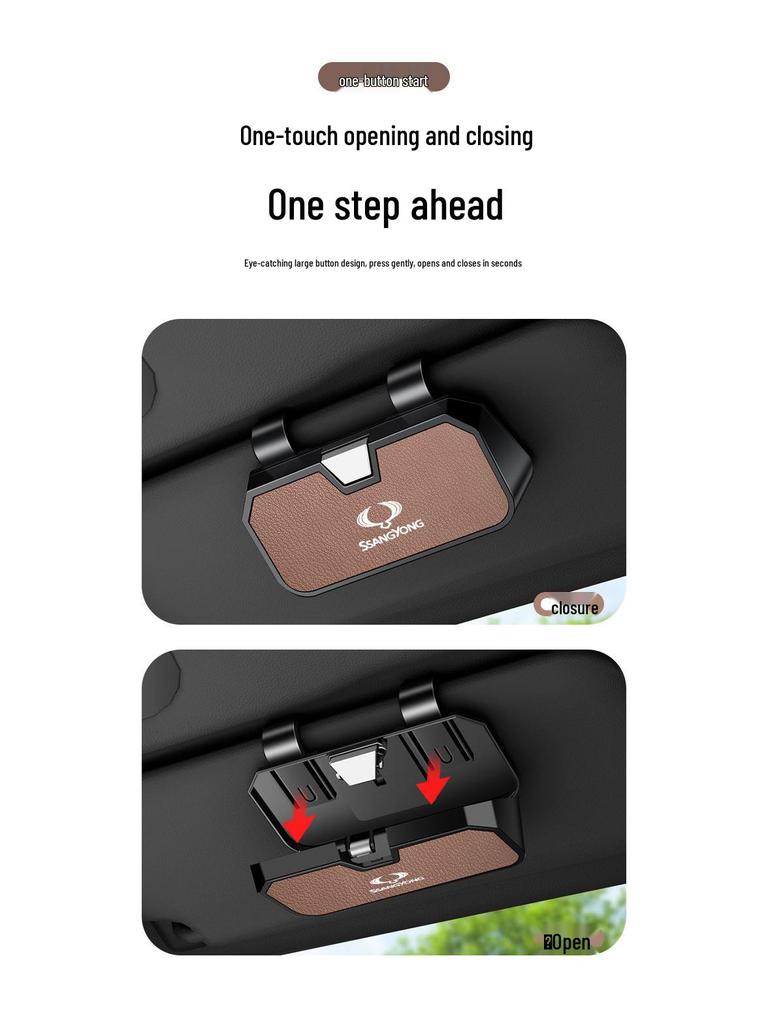 Geeignet für Ssangyong Korando Brillenetui und Rexton Sonnenblende Ticketclip