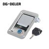 MS866-5 Flush Panel Lock 304 Stainless Steel Recessed Paddle Handle Latch with Key Waterproof Polished for Cabinet Truck Door