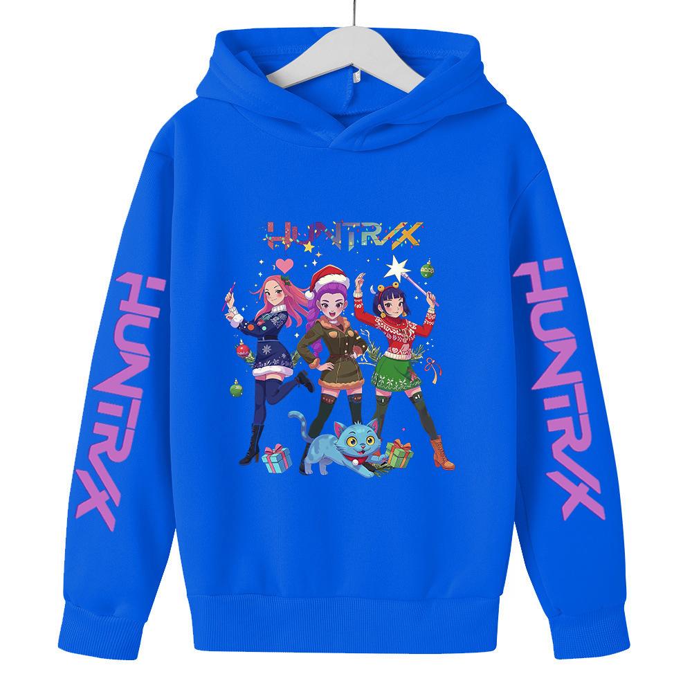 Christmas KPop Demon Hunters Hoodies Girls Rumi Hoody Casual Long Sleeve Children's Clothing Hoodies