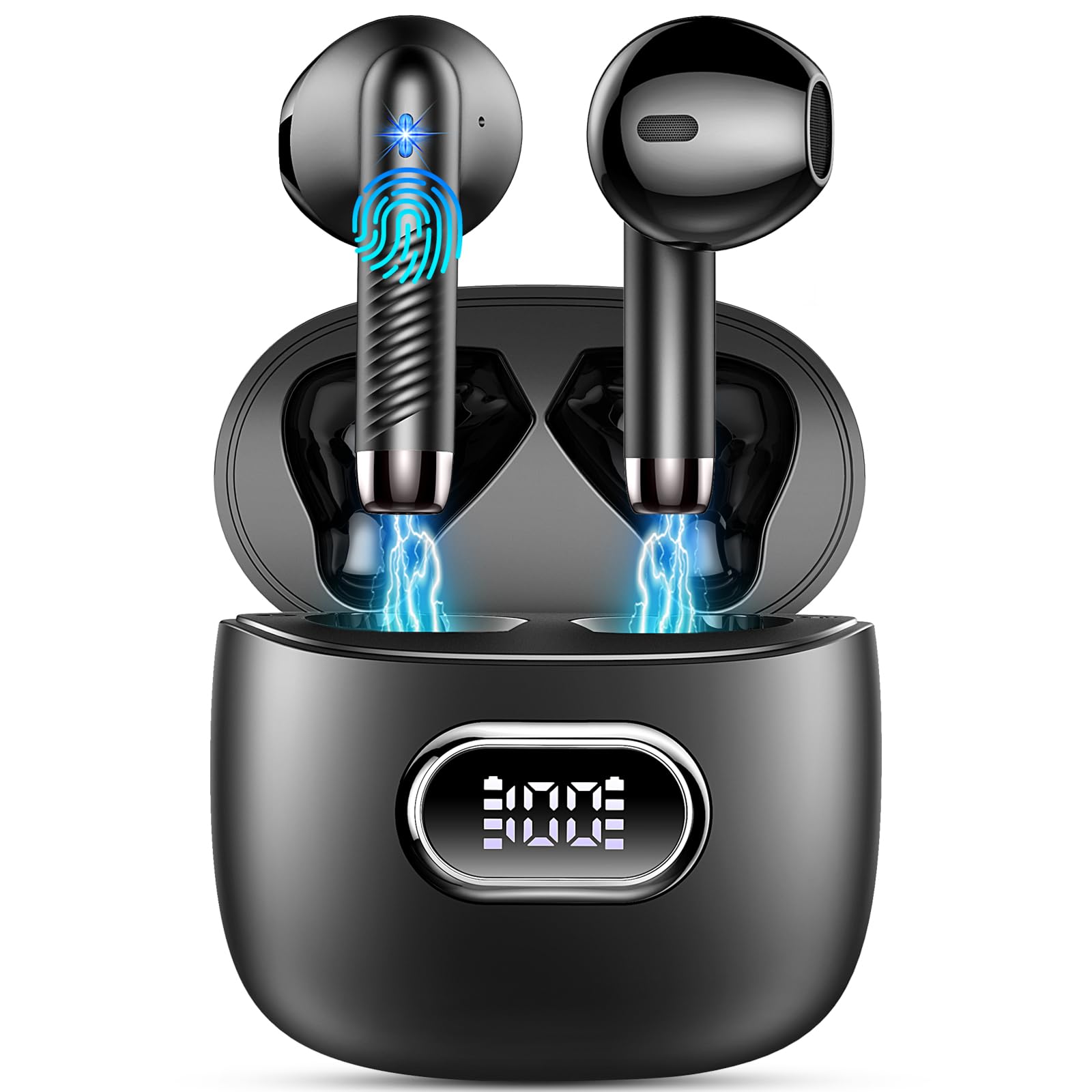 

Bluetooth Wireless Earbuds [2025 Hottest Model] 42 Hours of Playtime, Bluetooth 5.3, Auto Pairing, IPX7 Waterproof, ENC Noise Cancellation, Hi-Fi