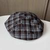 Cute and Sweet Literary Plaid Beret Children Spring and Autumn New Trendy Fashion Street Octagonal Hat Versatile Show Small Face