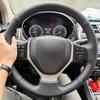 Hand Stitched Microfiber Leather 2015- SX4 S-CROSS 2013- Celerio 2015- Steering Wheel Cover For Suzuki Vitara
