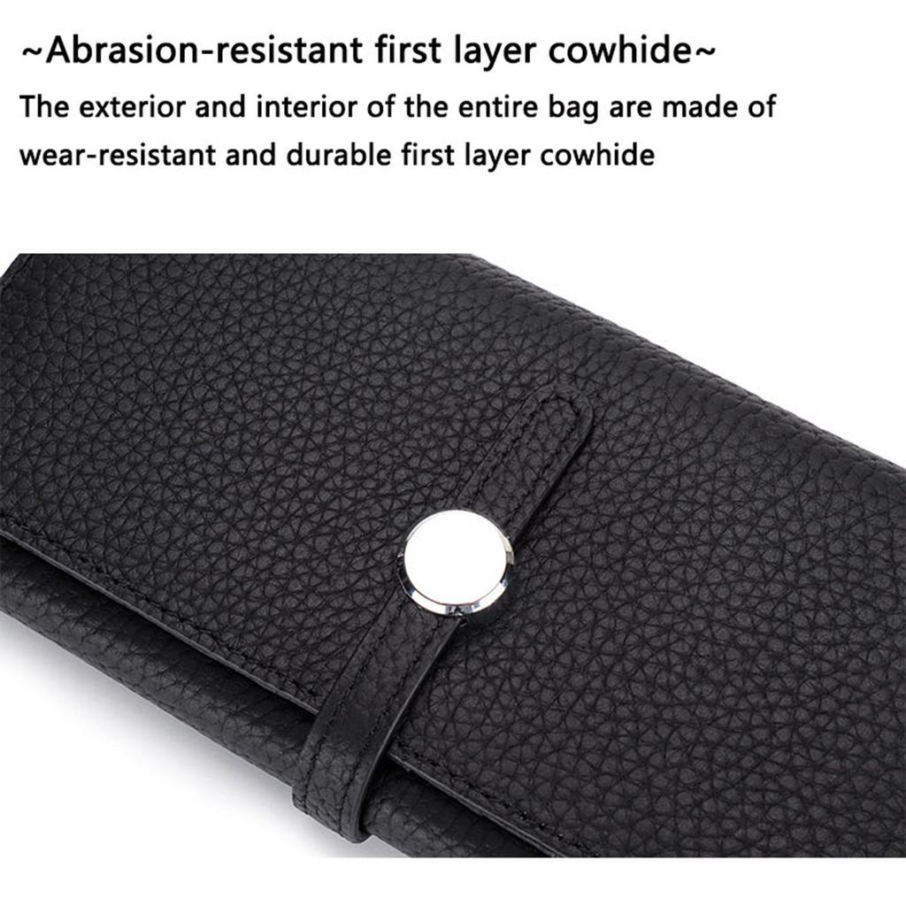 Long Genuine Leather Wallet Women's Folding Large Capacity Wallet New Soft Cowhide Women's Clutch Phone Holder Wallet