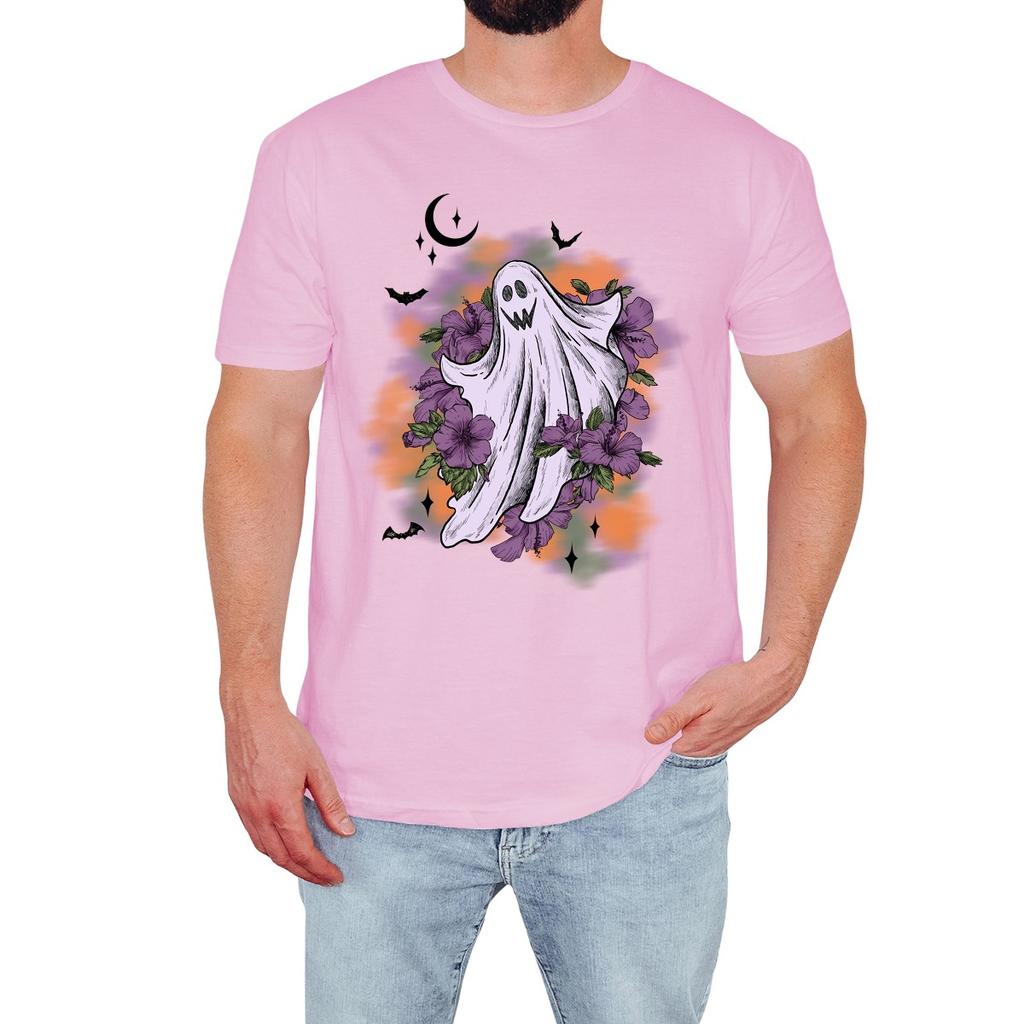 Cute Ghost Mens T-Shirt Spooky Halloween Humour Funny Festive Gift For Him