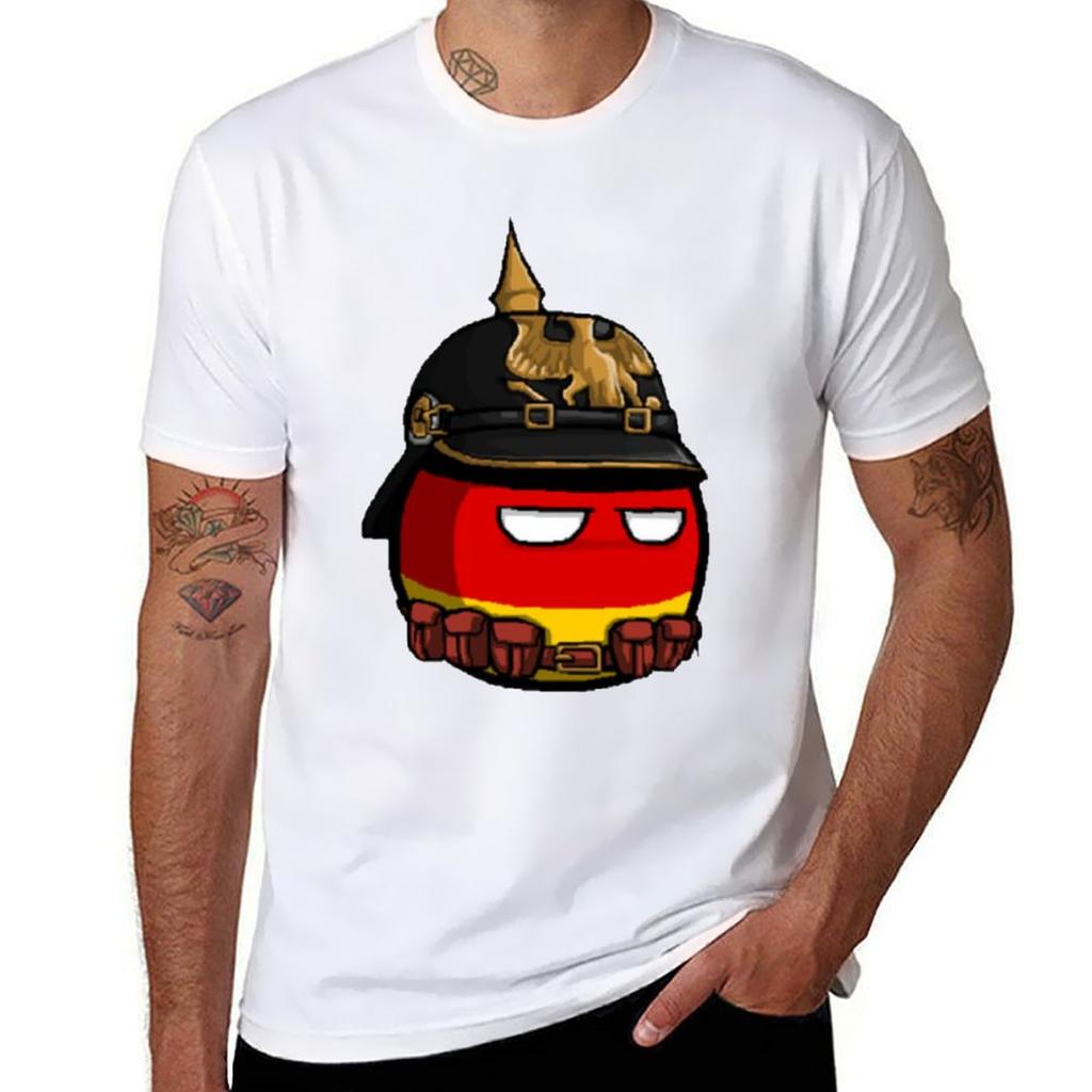 GerUnisexyball (Countryball) TShirt Novelty Print Casual Tee Shirt