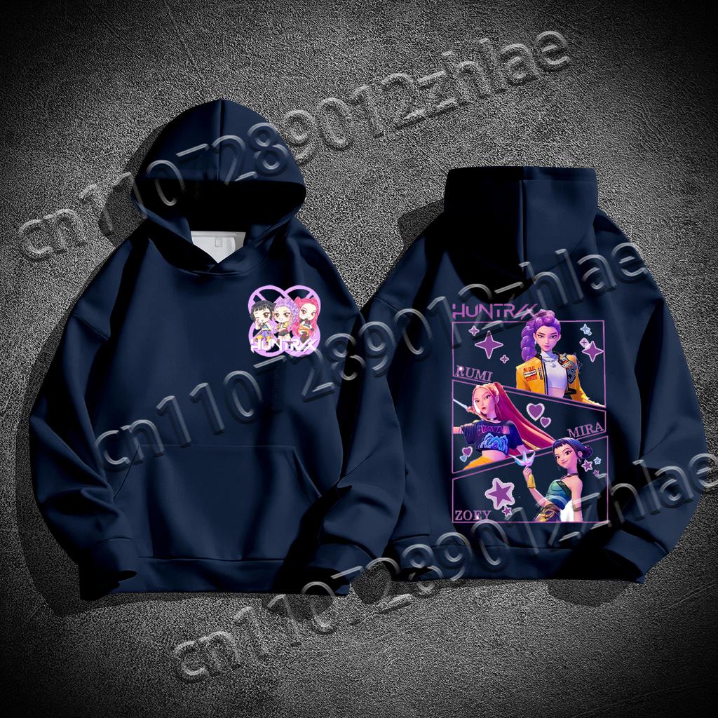 Best Selling Kpop Demon Hunter High Quality Flannelette Adult Sweater Loose Comfortable Quick Drying Adult Hooded Sweater