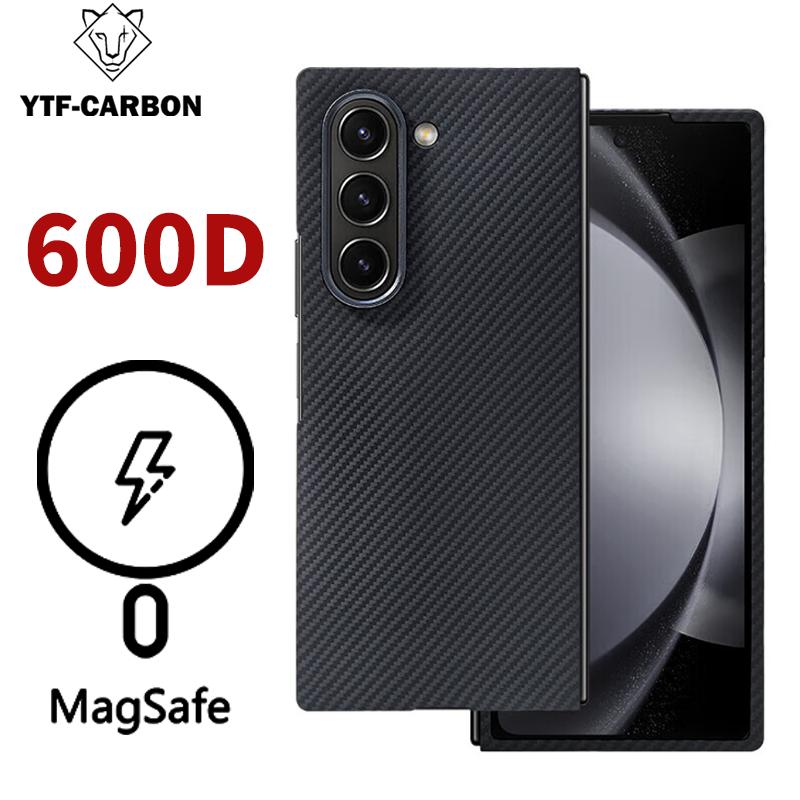 YTF dla Samsung Galaxy Z Fold 7 Etui z włókna węglowego aramidowego Pokrowiec Kevlar Ultra-cienki Fold6 Lekkie Etui ochronne Etui W26