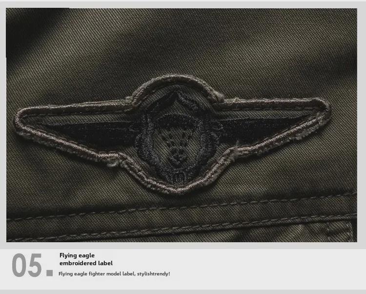 Chaqueta informal estilo militar para hombre: traje de vuelo de talla grande para deportes al aire libre y trabajo.