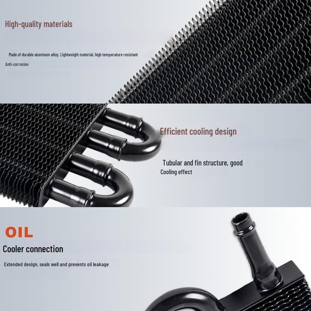Universal Multi-Row Oil Cooler for Car Modifications (4, 6, or 8-row)